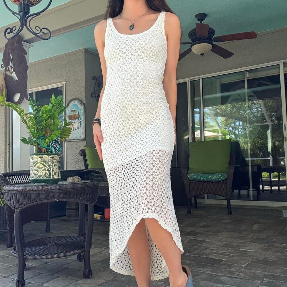 White Lace Maxi Dress
